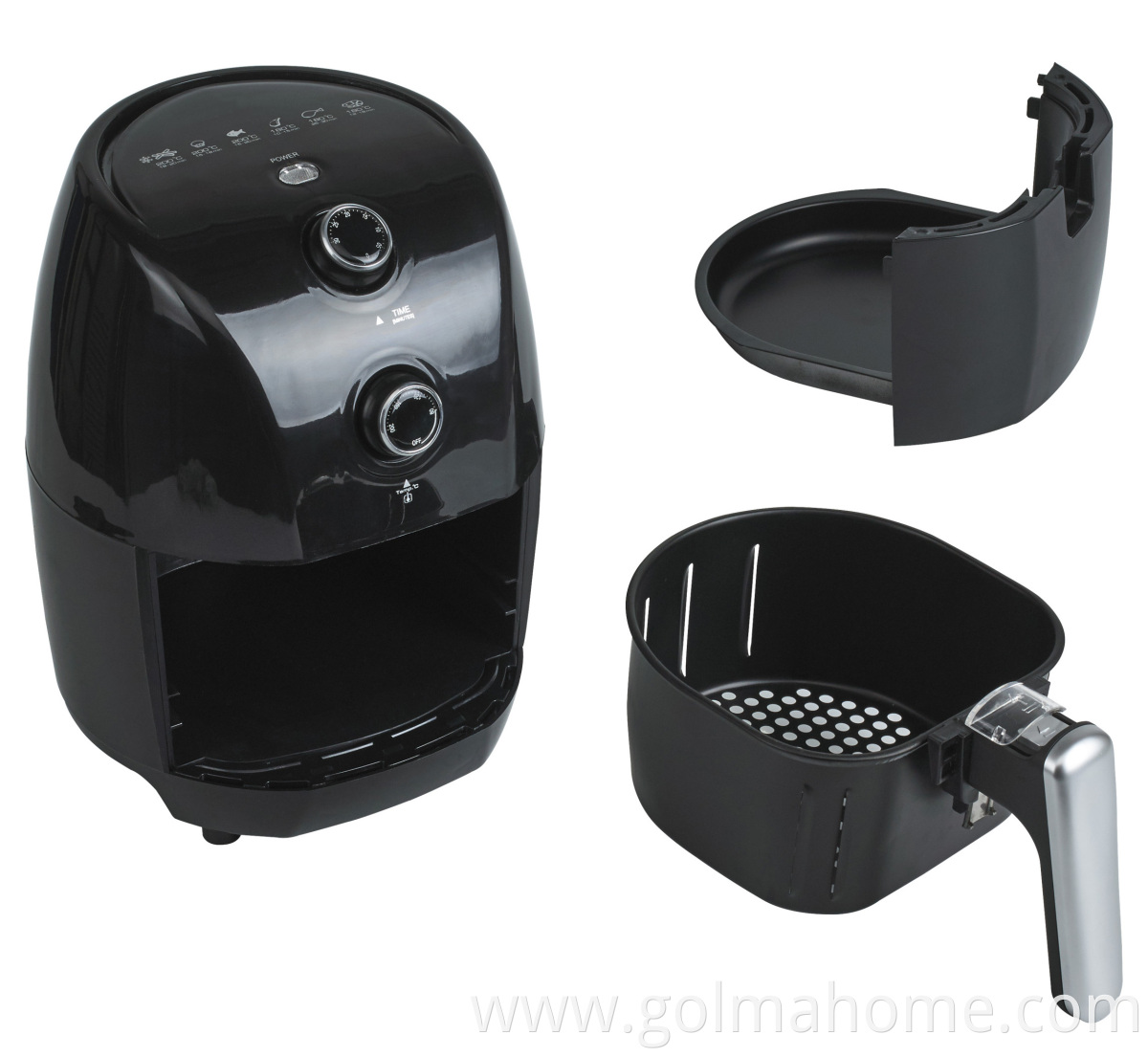 1.5L Compact Hot Air Fryer For Cooking Without Oil Deep Fryer Electrical Air Fryer